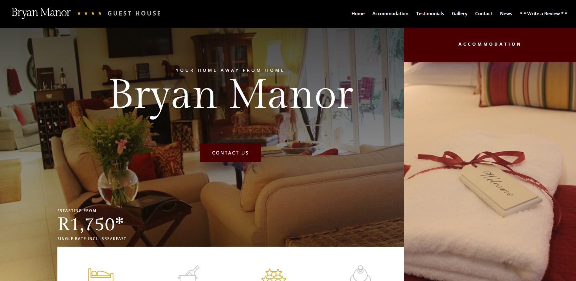 Bryan Manor desktop website screenshot